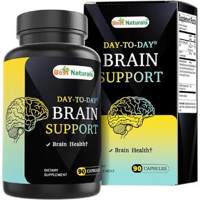 أفضل ملحق لدعم الدماغ اليومي الطبيعي مع Ginkgo Biloba ، DMAE ، Bacopa ، القهوة الخضراء ، فوسفوتيديل هادئة ، ألفا GPC ، Huperzine A ، حمض الفوليك ، B6 ، و B12 90 VEG Capsules