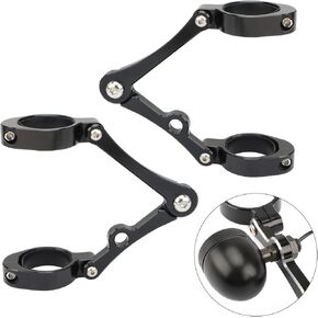 Universal Motorcycle Headlight Bracket 33-37mm Fork Brackets Mount Tube Clamp CNC Black for Harley Indian Victory Honda Yamaha Kawasaki Suzuki Ducati Cafe Racer Chopper Bobber