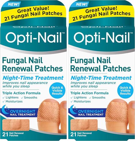 Opti-Nail Fungal Nail Renewal Patches - 21 Patches, Night-Time Treatment Improves Nail Appearance While You Sleep in Saudi Arabia