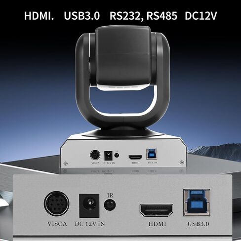 كاميرا SZOOMSY PTZ بتكبير بصري 20X كاميرا فيديو للمؤتمرات USB HD 1080P كاميرا ويب لنظام الغرفة اجتماع العمل الكنيسة العبادة التدريس عن بعد باستخدام التكبير، سكايب، OBS in Kuwait