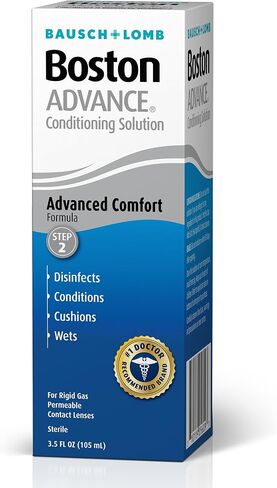 Boston Advance Contact Lens Solution by Bausch+ Lomb, for Gas Permeable Contact Lenses, 1 Fl Oz (Packaging May Vary) in Kuwait