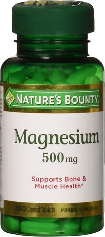 Nature's Bounty Magnesium Supplements - Magnesium 500 Mg Tablets for Bone & Muscle Health, 200 Count (Pack of 1) in Saudi Arabia