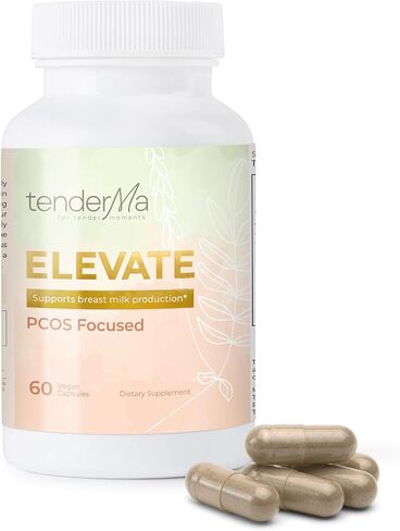 Elevate Lactation Lactation-دعم الرضاعة الطبيعية المستندة إلى الحلبة مع الشمر العضوي ، البرسيم والثاني المبارك-60 كبسولات نباتية in Kuwait