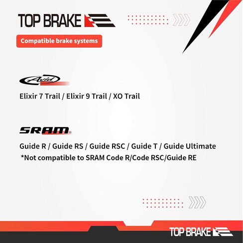 قرص فرامل علوي وسادات فرامل الدراجة لـ AVID Elixar 7 Trail/Elixir 9 Trail/XO Trail SRAM G2، دليل R/RS/RSC Ultimate in Saudi Arabia