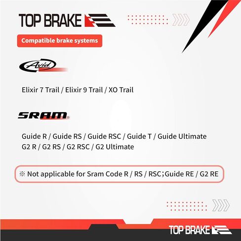قرص فرامل علوي وسادات فرامل الدراجة لـ AVID Elixar 7 Trail/Elixir 9 Trail/XO Trail SRAM G2، دليل R/RS/RSC Ultimate in Saudi Arabia