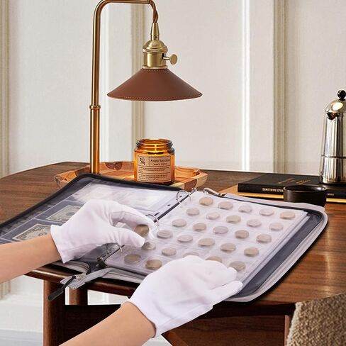 Fireproof Coin Collection Book Coin Holder, 300 Pockets Fireproof Coin Collection Book & 36 Paper Money Organizer Binder for Coin Collection Supplies,Coin Collector Gifts in Kuwait