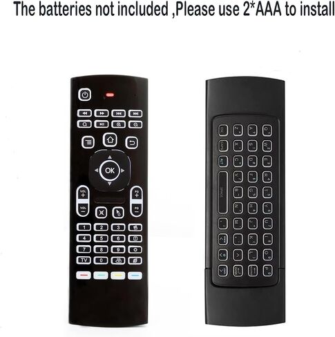 MX3 Pro Mini Keyboard Backlight Fly Remote Mouse,Android TV Remote Control,IR Learning Mini Wireless Keyboard for Android TV Box.HTPC.IPTV.Pad.PS3/PS4 in Kuwait