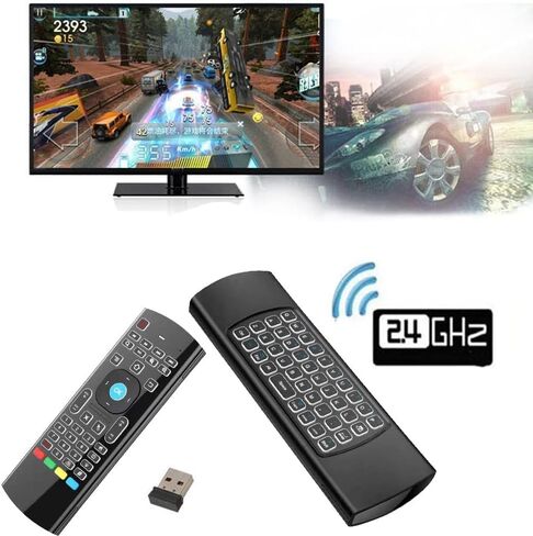 MX3 Pro Mini Keyboard Backlight Fly Remote Mouse,Android TV Remote Control,IR Learning Mini Wireless Keyboard for Android TV Box.HTPC.IPTV.Pad.PS3/PS4 in Kuwait