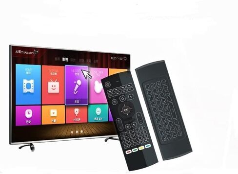 MX3 Pro Mini Keyboard Backlight Fly Remote Mouse,Android TV Remote Control,IR Learning Mini Wireless Keyboard for Android TV Box.HTPC.IPTV.Pad.PS3/PS4 in Kuwait