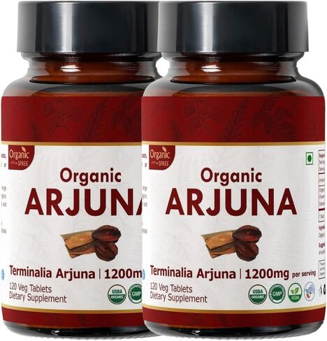 ARJUNA 120 Tablets | Terminalia Arjuna (Arjuna) | USDA Organic Certified | Organic and Natural 120tab in Kuwait