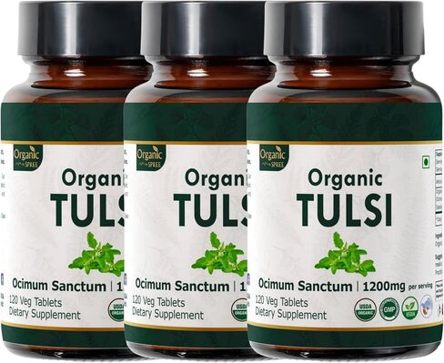 TULSI 120 Tablets | Holy Basil (Tulsi) | USDA Organic Certified | Organic and Natural 120tab in Kuwait