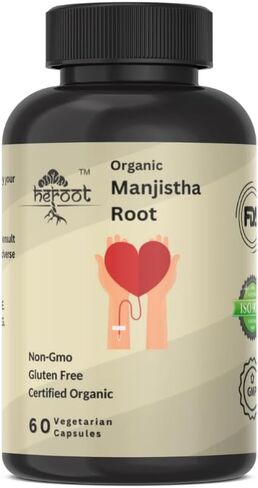 Organic Manjistha Root 400mg Organic Skin Supplement, Rubia Cordifolia in Saudi Arabia