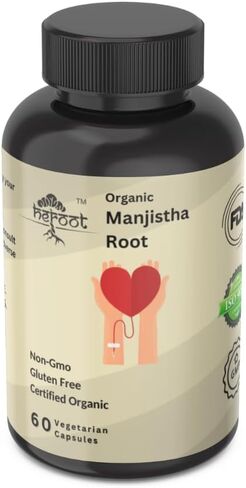 Organic Manjistha Root 400mg Organic Skin Supplement, Rubia Cordifolia in Saudi Arabia