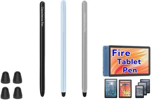 قلم شاشة لجهاز Fire HD 7/7plus/8/8plus Kids 10 Fire Max 11 قلم لوحي (قطعة واحدة باللون الأسود) in Kuwait
