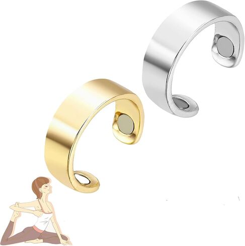 LIU JUN Calmi Ring, Magtherapy Lymphatic Drainage Titanium Ion Rings Lymph Nodes Acupuncture Therapy Open Olux Ring For Women Men Health Jewelry Gifts in Kuwait
