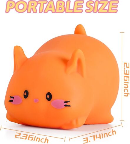 Cat Stress Balls, Cute Cat Squishy Toys for Kids and Adults, Stress Relief Sensory Toys (White), Fidget Toys Squishy Suitable Boys Girls, Animal Dough Squishies Squeeze Toys, Party Favors for Kids in Kuwait