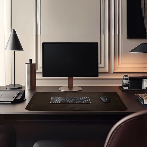 LEATHER VILLAGE -32X16 Real Leather Desk Mat for Desktop & Laptop, with Leather Tray & Tea Coaster, 3mm Thick Genuine Leather Desk Cover-Protector-Blotter- Tan Color in Saudi Arabia