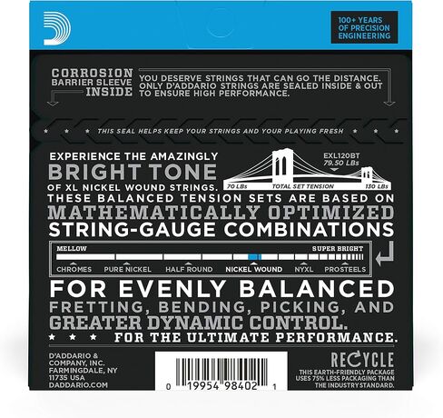 أوتار جيتار كهربائية D'Addario D'Addario EJ22 متوسطة - موسيقى الجاز الكهربائية - مجموعة واحدة in Saudi Arabia