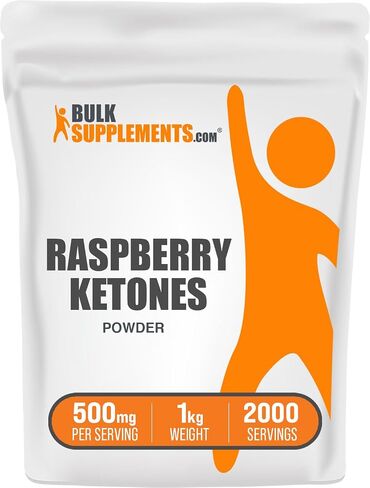 BulkSupplements.com Raspberry Ketones Powder - Raspberry Ketones Supplement, Antioxidant Source - for Energy Support, Gluten Free, 500mg per Serving, 100g (3.5 oz) (Pack of 1) in Kuwait