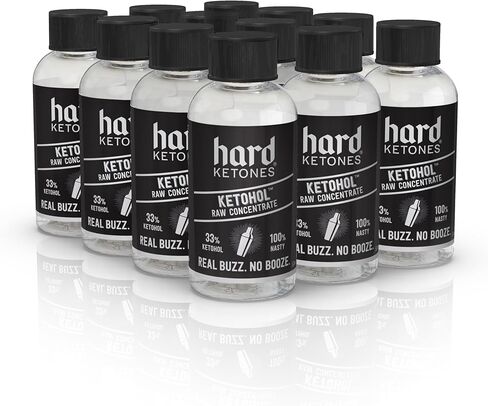 Hard Ketones Ginger Mule with Stevia | Alcohol Alternative with 17g (5%) Ketohol | 12 Pack, 12 Oz Cans in Kuwait