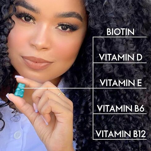 شوجر شعر فيتامين صمغ شهرين شهري إمداد قوة إضافية البيوتين 6000mcg ، نمو للرجال والنساء ، فيتامين B12 ، MSM ، إينوسيتول ، أوميغا 3 ، كوشر ، كوشير معتمد ، حلال ، خالي من القسوة in Kuwait