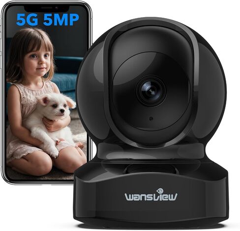 wansview Home Security Camera, Baby Camera 2.4G WiFi Only, Q5 3MP White | 2K WiFi Camera for Pet/Nanny, Motion Alerts, 2 Way Audio, Night Vision, Compatible with Alexa, with TF Card and Cloud in Saudi Arabia