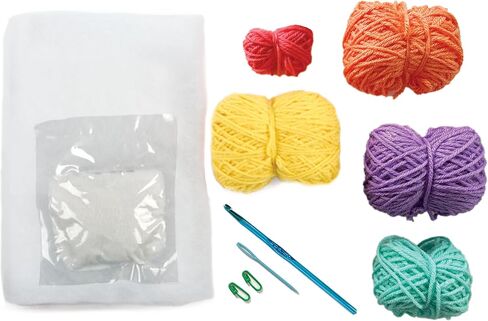 Boye 43-40235 Avocado and Strawberry Stuffie Learn to Crochet Kit for Beginners with 2 Projects, Multicolor, 15 Pieces in Kuwait