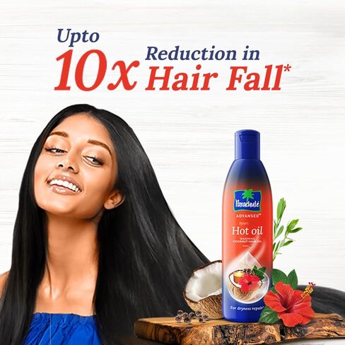 Parachute Advansed Ayurvedic Hot Oil| Warming Coconut Hair Oil with 5 Ayurvedic Ingredients| Fights Frizzy & Dry Hair | Nourishes & Promotes Hair Growth | Indian Hair Oil |10.1 fl. oz. in Saudi Arabia