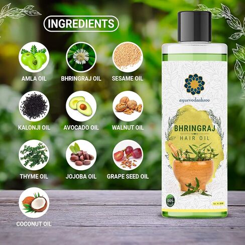 Hair Oil, 200 ml with Amla , Bhringraj , Brahmi , Methi , Shikakai , Neem , Henna , Pine , Clove , Eucalyptus & Citronella Oil in Saudi Arabia