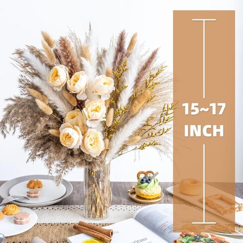 Pampas Grass Decor |Dried Eucalyptus Bouquet pompas Grass Boho Dried Floral Arrangement Centerpiece Table Decor Wedding Decor Rustic Decor(Fd-01) in Saudi Arabia
