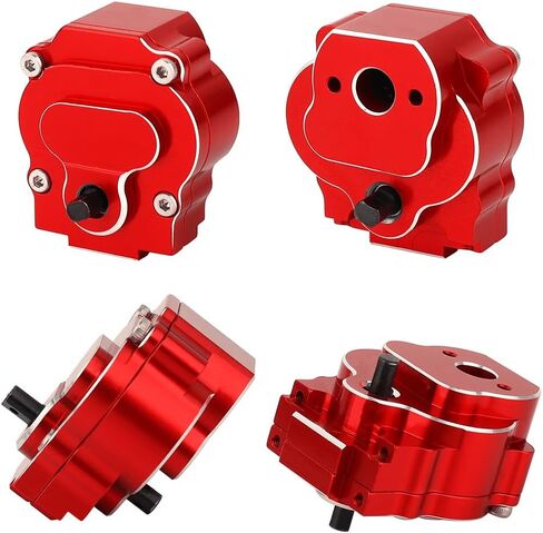 CNC Aluminium 13: 1 صندوق تروس الإرسال الكامل لـ 1/18 RC Crawler Redcat Ascent-18 Stock Part (Silver) in Kuwait