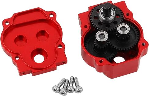 CNC Aluminium 13: 1 صندوق تروس الإرسال الكامل لـ 1/18 RC Crawler Redcat Ascent-18 Stock Part (Silver) in Kuwait