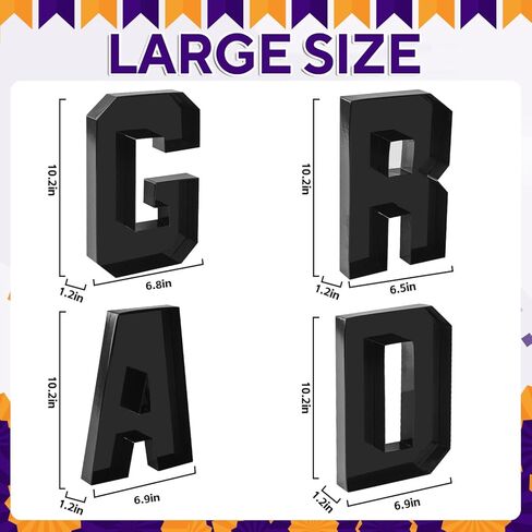 GRAD Set Cardboard Letter for Charcuterie 10.2'' Congrats Grad Fillable Tray Charcuterie Paper Box for Graduation Party Decorations Chocolate Candy Cupcake Container in Kuwait