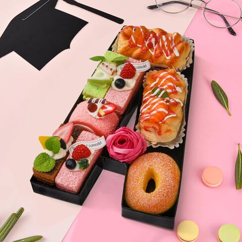 GRAD Set Cardboard Letter for Charcuterie 10.2'' Congrats Grad Fillable Tray Charcuterie Paper Box for Graduation Party Decorations Chocolate Candy Cupcake Container in Kuwait