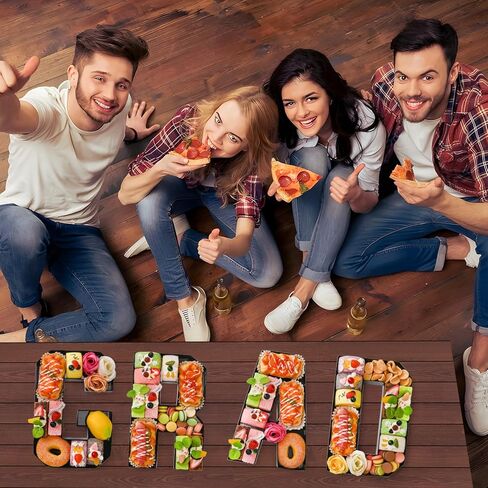 GRAD Set Cardboard Letter for Charcuterie 10.2'' Congrats Grad Fillable Tray Charcuterie Paper Box for Graduation Party Decorations Chocolate Candy Cupcake Container in Kuwait