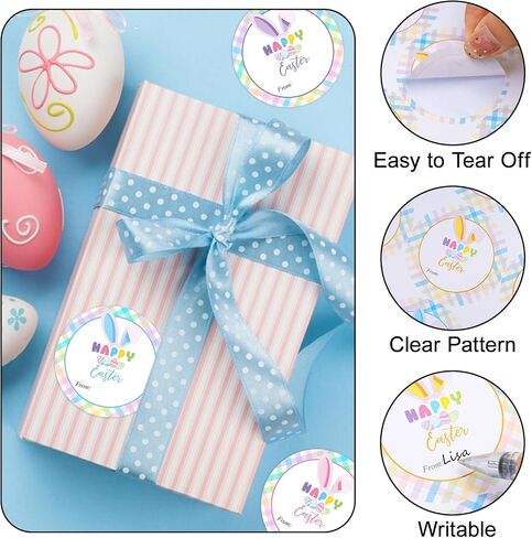 joycraft 120Pcs Valentine's Day Stickers, 2 Inches Happy Valentine's Day Stickers, 4 Styles Round Valentine Name Stickers, Love Valentine Gift Labels Stickers for Gift Wrap, Bags, DIY Craft in Saudi Arabia