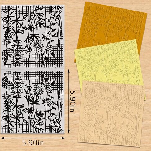 مجلد الانطباعات ثلاثية الأبعاد ، قالب تنقص الترس ، قالب بلاستيكي لتصميم البطاقات DIY ، 5.90 "× 5.90" in Kuwait