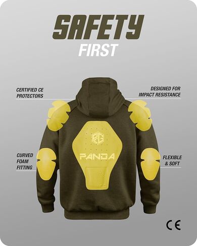 Motorcycle Hoodie for Men & Women Motorcycle Jackets Breathable All Weather Biker CE Armored Motorbike Riding Sweatshirt in Kuwait