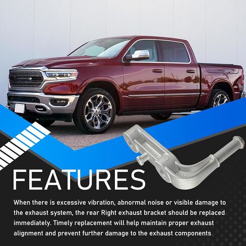 Rear Left Exhaust Bracket Muffler Support LHD Compatible With 2019-2024 Ram 1500 5.7L 6.2L Exhaust Support Bracket Assembly Driver Side Replaces 68275662AB in Saudi Arabia