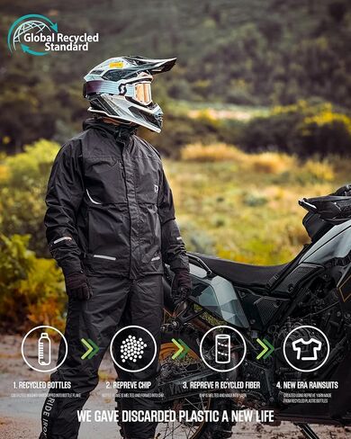 IRON JIA'S Motorcycle Rain Suit for Men/Women-Waterproof Lightweight Durable Rainwear Outdoor Gear for Fishing, Hiking in Saudi Arabia