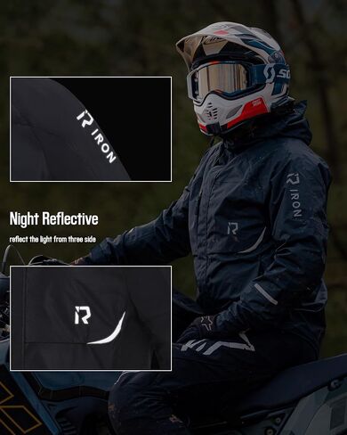 IRON JIA'S Motorcycle Rain Suit for Men/Women-Waterproof Lightweight Durable Rainwear Outdoor Gear for Fishing, Hiking in Saudi Arabia