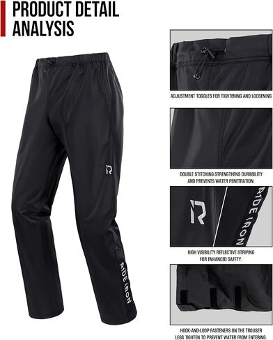 IRON JIA'S Motorcycle Rain Suit for Men/Women-Waterproof Lightweight Durable Rainwear Outdoor Gear for Fishing, Hiking in Saudi Arabia