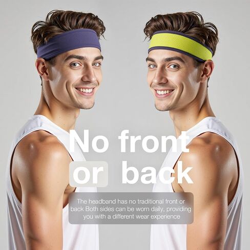 Braylin Men's Headband, 3-Pack Men's Sweatband, Sports Headband for Running, Cycling, Basketball, Fitness Workout, Unisex Headbands in Kuwait