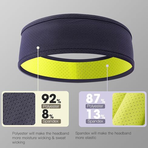 Braylin Men's Headband, 3-Pack Men's Sweatband, Sports Headband for Running, Cycling, Basketball, Fitness Workout, Unisex Headbands in Kuwait