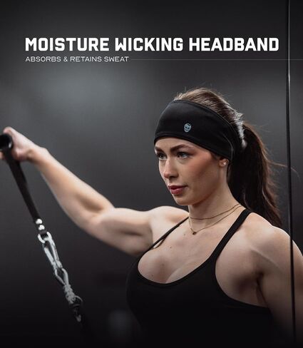 Gymreapers Running Headband for Men & Women – Lightweight Moisture-Wicking Non-Slip Sweatband 4-Way Stretch Breathable, for Gym, Yoga, and Outdoor Activities in Saudi Arabia
