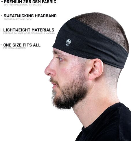 Gymreapers Running Headband for Men & Women – Lightweight Moisture-Wicking Non-Slip Sweatband 4-Way Stretch Breathable, for Gym, Yoga, and Outdoor Activities in Saudi Arabia