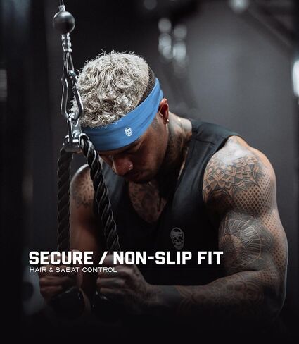 Gymreapers Running Headband for Men & Women – Lightweight Moisture-Wicking Non-Slip Sweatband 4-Way Stretch Breathable, for Gym, Yoga, and Outdoor Activities in Kuwait