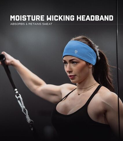Gymreapers Running Headband for Men & Women – Lightweight Moisture-Wicking Non-Slip Sweatband 4-Way Stretch Breathable, for Gym, Yoga, and Outdoor Activities in Kuwait