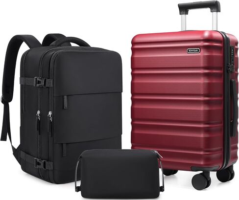 مجموعة حقيبة 3 قطعة ، 20 في Carry on Luggage مع قذيفة صلبة للكمبيوتر الشخصي ، مجموعة حقيبة مقبض TSA Lock Wheels Extension ، الأمتعة مع الداخلية المبطنة بالكامل in Kuwait