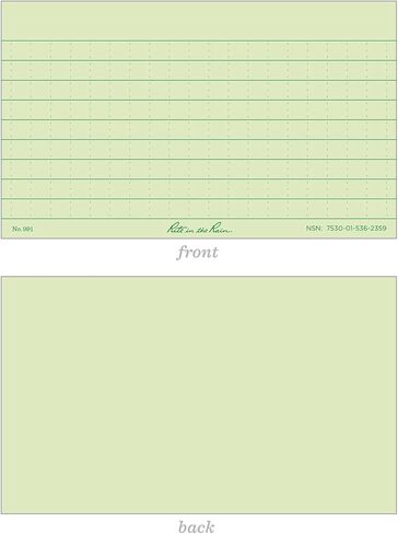 Rite In The Rain Weatherproof Index Cards, 3" x 5", Universal Pattern, Gray (No. 791) in Kuwait